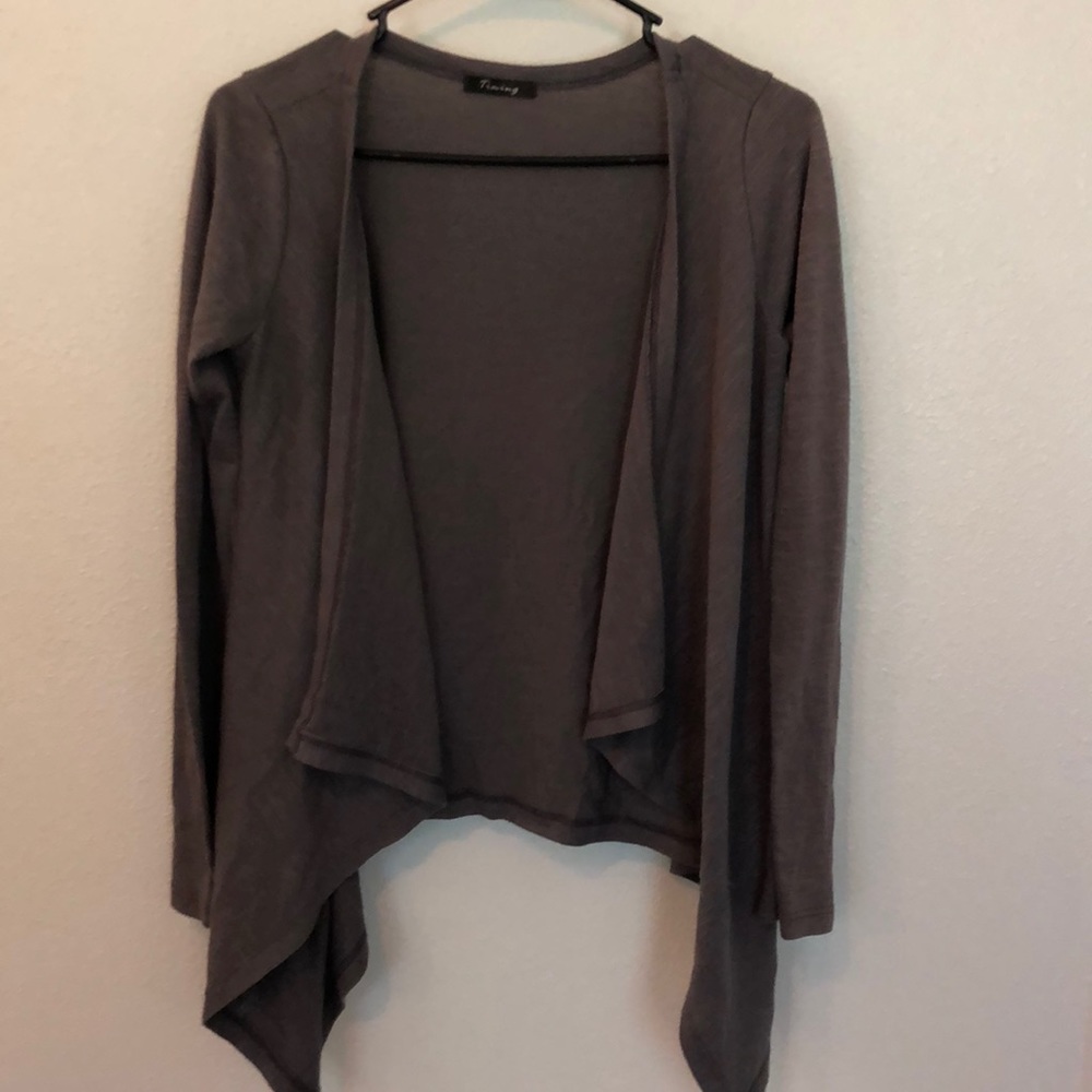 Gray cardigan